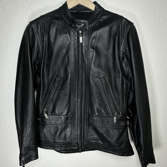 Harley-Davidson Jackets & Blazers - Harley Davidson Genuine Leather Jacket Black Riding Gear Vented Logo Women's Sml